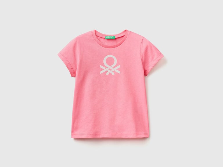 (image for) outlet benetton online T-shirt in cotone bio con stampa logo